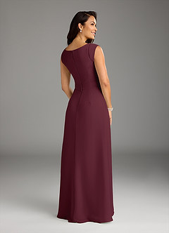 Azazie Bettina Mother of the Bride Dresses Cabernet A-Line Lace Chiffon Dress image5