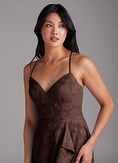Azazie Naeem Bridesmaid Dresses Ganache A-Line Sweetheart Neckline Floral Burnout Dress image6