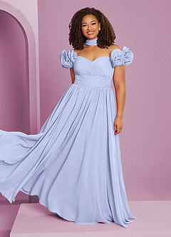 Barbie ♥ Azazie Bridesmaid Dresses Ice A-Line Off the Shoulder Chiffon Convertible Dress image10