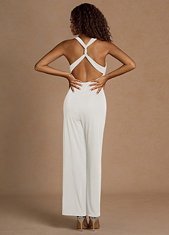 Jorja White Cross Back Jumpsuit image2