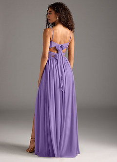 Azazie Zeya Final Sale Tahiti A-Line Pleated Mesh Dress image2