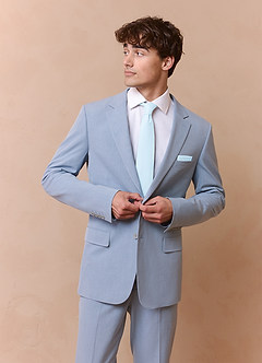 front Matte Satin Skinny Tie and Pocket Square Set