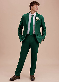 front Ethan Emerald Refined Weave Suit