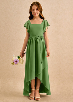 Azazie Milly Girls Formal Flower Girl Klänningar Klä A-Line i Chiffong Plisserad image3