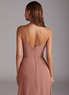 Azazie Marley Bridesmaid Dresses Cedar Rose A-Line Off the Shoulder Chiffon Convertible Dress image11