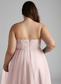 Azazie Roni Bridesmaid Dresses Blushing Pink A-Line Sweetheart Neckline Tulle Convertible Dress image12