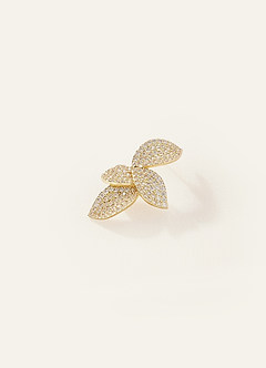 front Brincos de folha de diamante brilhante