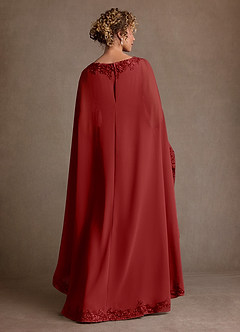 Azazie Artemisia Suknie dla Matki Panny Młodej Osłona Koronka Szyfon Długość podłogi Sukienka image3