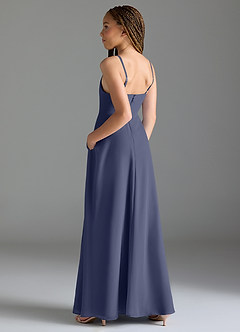 Azazie Moira Junior Stormy A-Line with Pockets Chiffon Dress image2