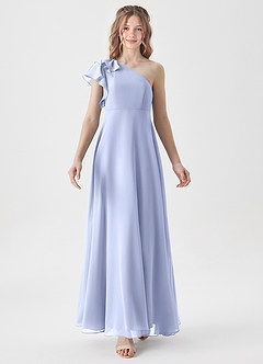 Azazie Arabella Junior Klänning av A-Line i Chiffong Ruched image5