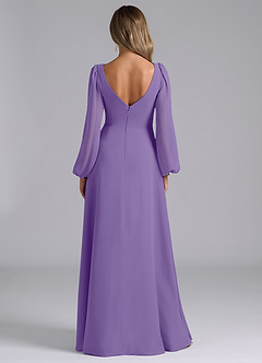 Azazie Omari Bridesmaid Dresses Tahiti A-Line Long Sleeve Chiffon Dress image6