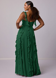 Barbie ♥ Azazie Bridesmaid Dresses Dark Green A-Line with Pockets Chiffon Dress image8