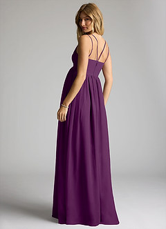 Azazie Emree Maternity Bridesmaid Dresses A-Line Chiffon Floor-Length Dress image5