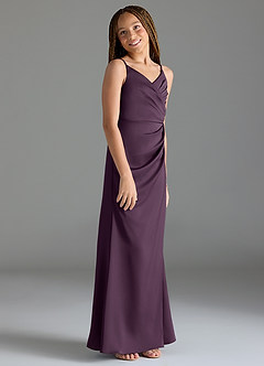 Azazie Maci Junior Klä av Sjöjungfru i Stretch Satin Plisserad image4