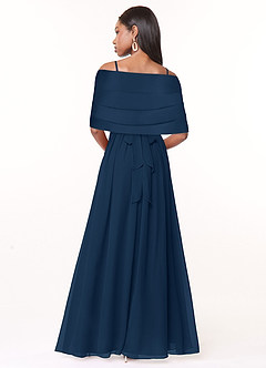 front Azazie Aleena Matte Satin Shawl