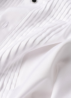 front Sebastian Blanco Camisa de esmoquin Wing Tip 100% algodón