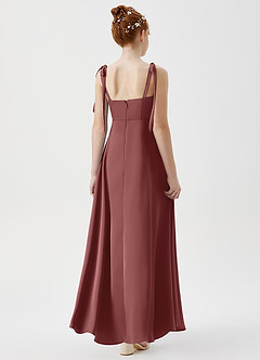 Azazie Rosey Junior Amethyst A-Line Sweetheart Neckline Stretch Satin Dress image2