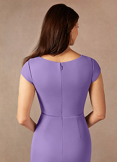 Azazie Renetta Mother of the Bride Dresses Tahiti Sheath V-Neck Pleated Mesh Dress image7