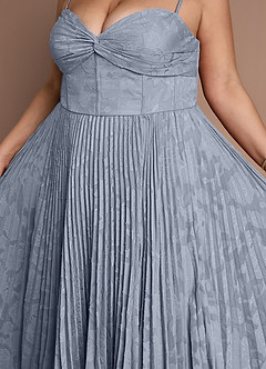 Annie Powder Blue Pleated Midi Dress image5