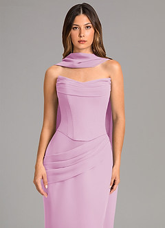 Azazie Sorrel Bridesmaid Dresses Candy Pink Mermaid Corset Chiffon Dress image6