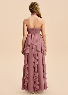 Azazie Daisy Junior Desert Rose A-Line Chiffon Dress image2