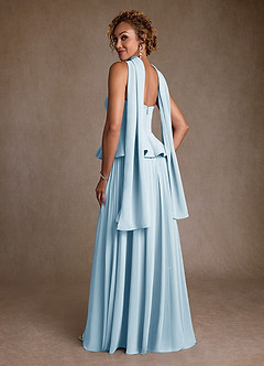 Azazie Josabeth Mother of the Bride Dresses Sky Blue A-Line Pleated Chiffon Dress image6