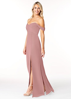 Azazie Joretta Bridesmaid Dresses Dusty Rose A-Line Sweetheart Neckline Chiffon Convertible Dress image4