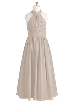Azazie Iman Junior Frost A-Line Pleated Chiffon Dress image6