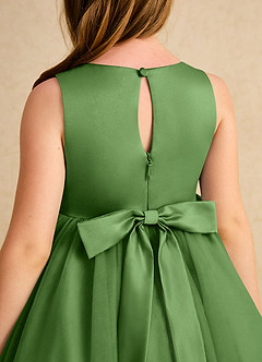 Azazie Prima Flower Girl Dresses Basil A-Line Bow Tulle Dress image6