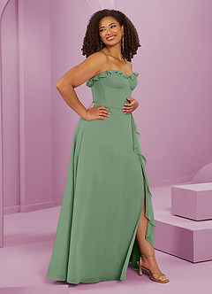 Barbie ♥ Azazie Bridesmaid Dresses Matcha A-Line Sweetheart Neckline Chiffon Dress image12