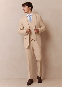 front Azazie Wool Blend Suit Swatch