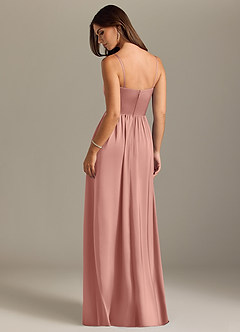 Azazie Calianna Bridesmaid Dresses Rosette A-Line Off the Shoulder Stretch Satin Convertible Dress image2
