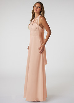 Azazie Fifi Bridesmaid Dresses English Rose A-Line Strapless Chiffon Convertible Dress image8