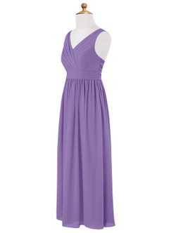 Azazie Kora Junior Tahiti A-Line Pleated Chiffon Dress image7