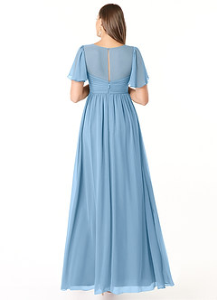 Azazie Verna Abiti da damigella d'onore premaman Abito A-Line Increspato con Scollo a V Chiffon Floor-Length image2