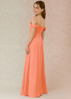 Azazie Kaitlynn Junior Sunset A-Line Off the Shoulder Chiffon Dress image5