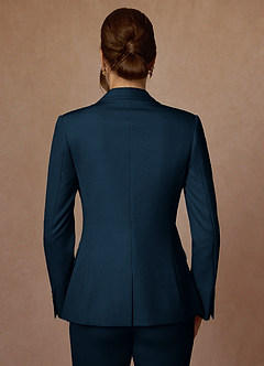 front Kennedy Dark Navy Refined Weave  Performance Blazer