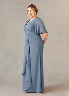 Azazie Carson Mother of the Bride Dresses Twilight A-Line V-Neck Lace Chiffon Dress image8