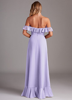Azazie Lyra Bridesmaid Dresses Lilac A-Line Chiffon Convertible Dress image7
