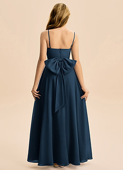 Azazie Bear Junior Dark Navy A-Line Pleated Chiffon Dress image2