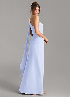Azazie Ayra Bridesmaid Dresses Lavender A-Line One Shoulder Chiffon Dress image5