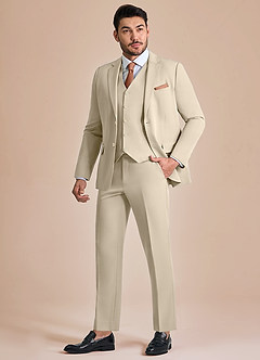 front James Tan Structured Stretch 3-piece suit