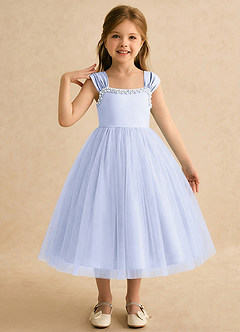 Azazie Yosemite Flower Girl Dresses Lavender Ball-Gown Sweetheart Neckline Tulle Dress image1