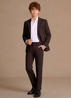 front James Ganache Traje de dos piezas para jóvenes