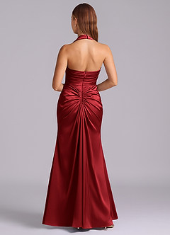 Azazie Destiny Bridesmaid Dresses Scarlet Mermaid Sweetheart Neckline Stretch Satin Dress image2
