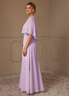 Azazie Bowie Abiti per la Madre della Sposa Abito A-Line in Chiffon Lilla Glassato image4