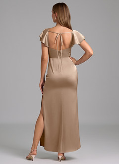 Azazie Demia 신부 들러리 드레스 쉬스 스윗하트 네크라인 스트레치 새틴 발목 길이 드레스 image6