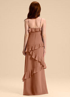Azazie Evara Junior Bronzer A-Line Chiffon Dress image2