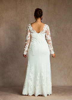 Azazie Nylah Final Sale Diamond White A-Line Sequins Tulle Dress image13