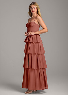 Azazie Alanna Bridesmaid Dresses Auburn A-Line Sweetheart Neckline Chiffon Dress image6